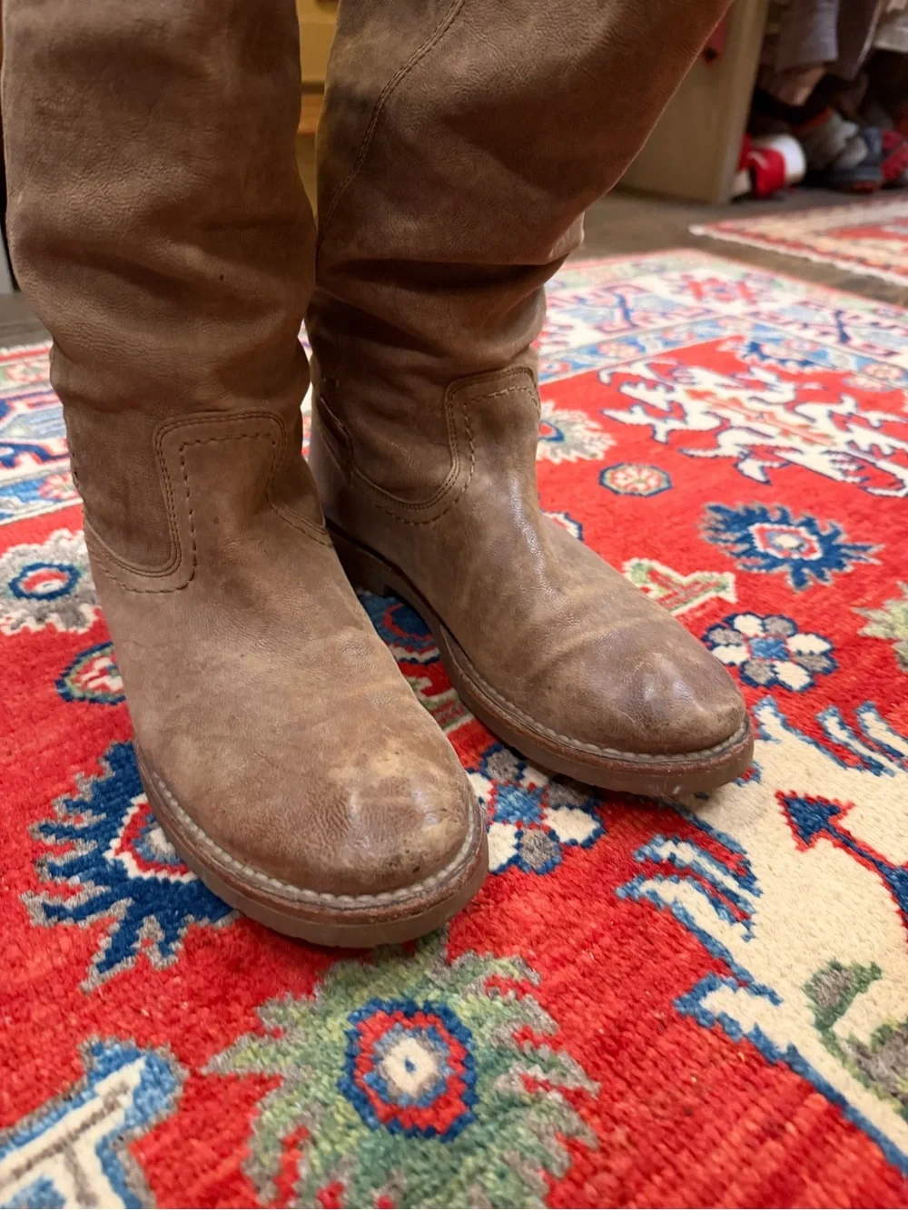 Frye tall suede